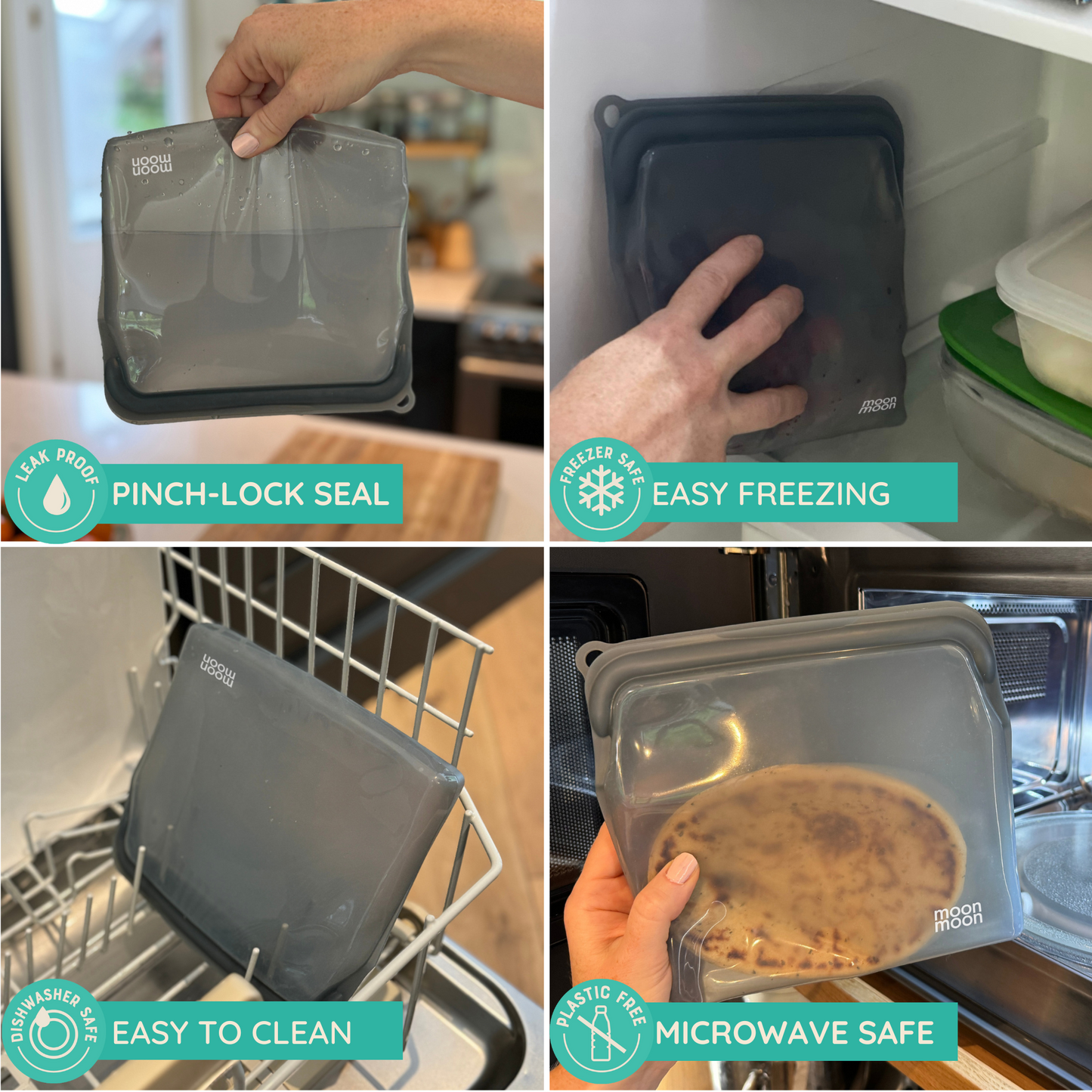 Reusable large grey silicon bag, Food storage, Zerowaste, Plastic-free, reusable silicone food bags uk, reusable freezer bags, silicone freezer bags silicone freezer bags uk silicone ziplock bags uk silicone bag silicone food storage silicone food storage bag