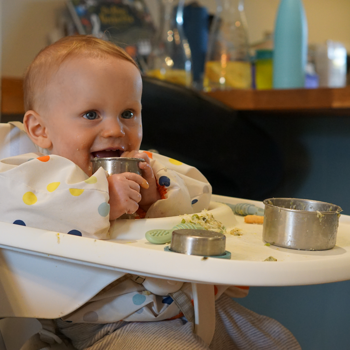 Moonmoon baby weaning containers, stainless steel baby food pots, plastic free baby pots, food storage for babies