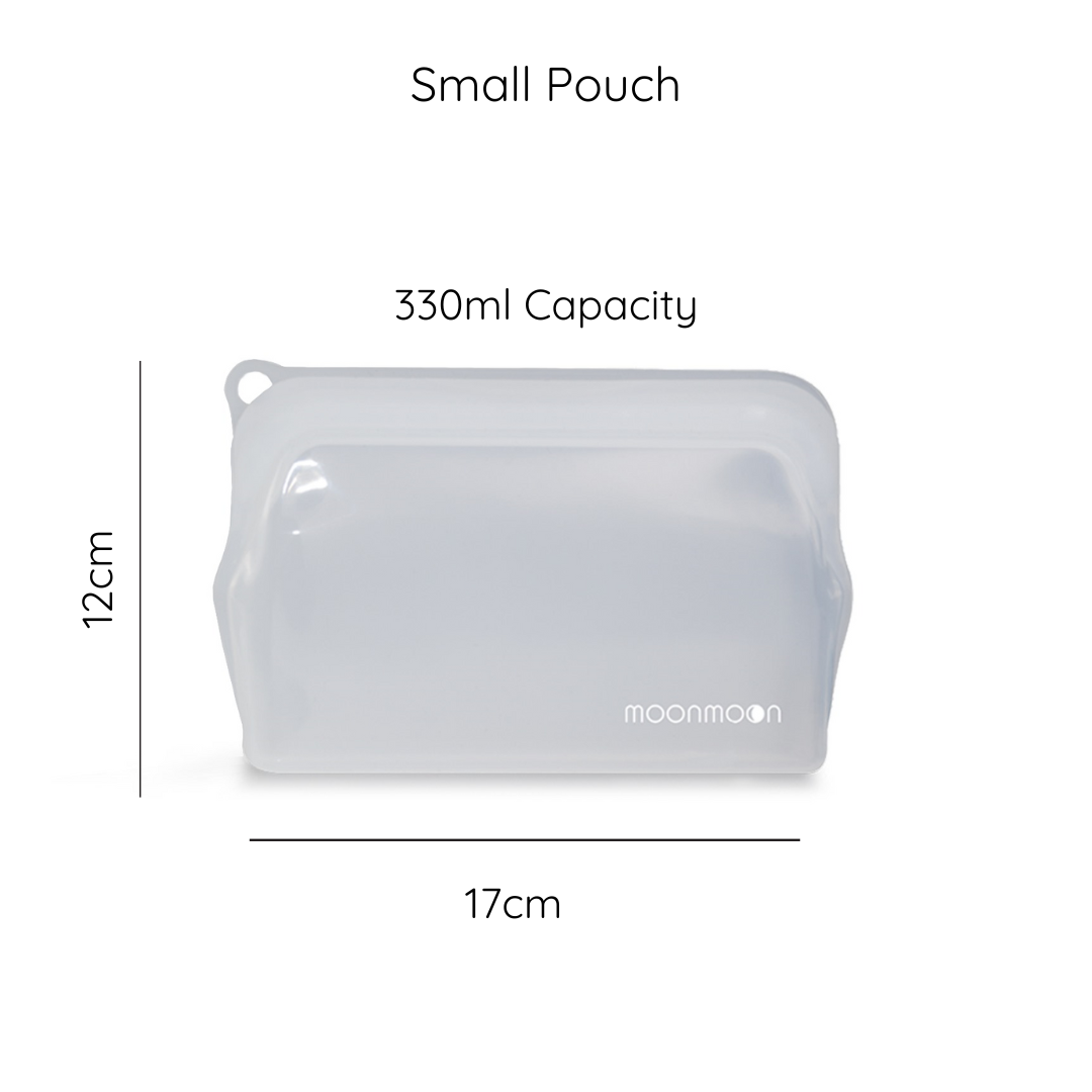 moon moon, moonmoon, silicone pouch bag, silicone food bags, silicon bags for food, silicone foor bags, resuable silicone bags, reusable freezer bags, silicone freezer bags, joie food bag