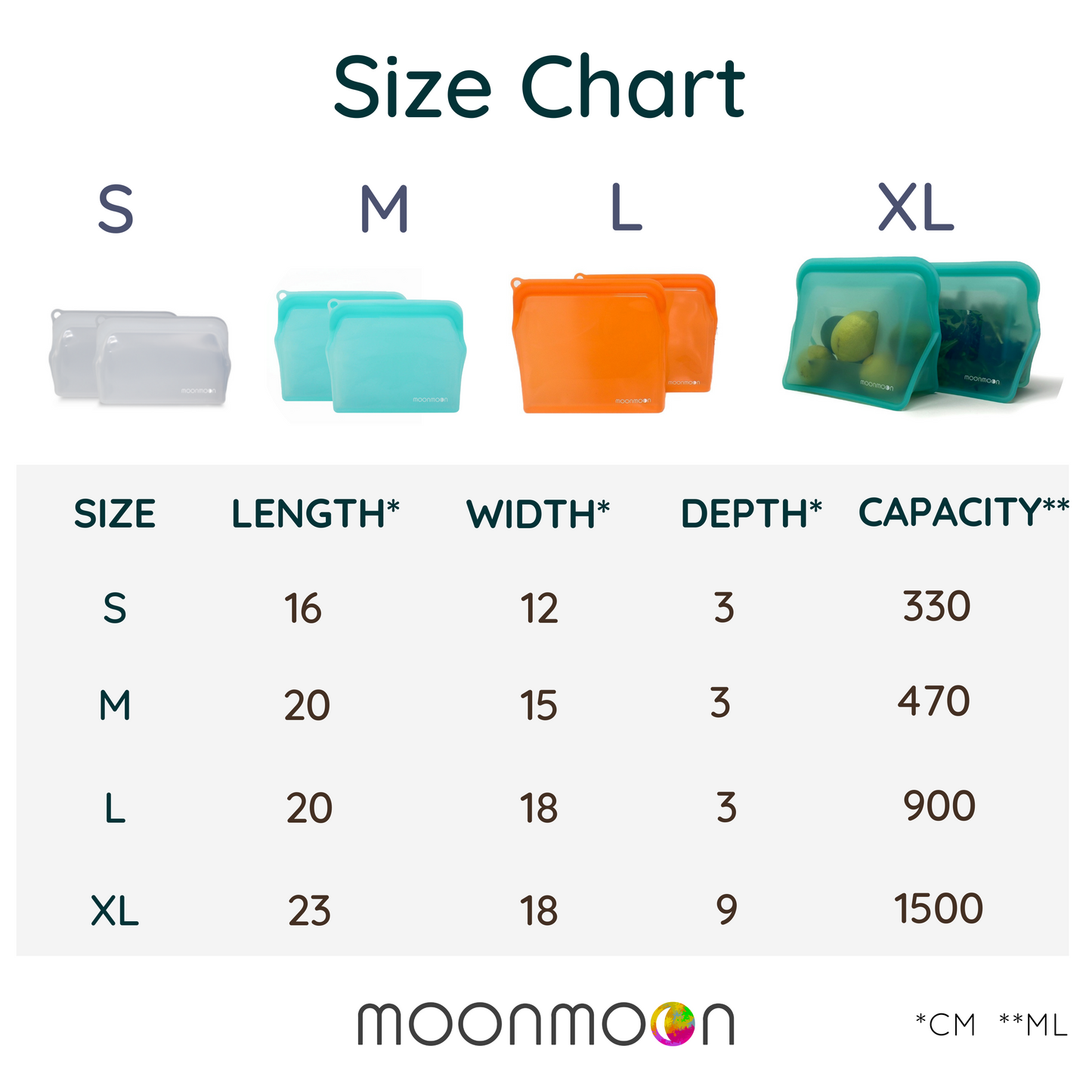 Moonmoon sandwich bags, stasher bags UK, reusable food pouch
