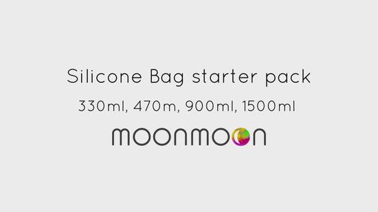 Load and play video in Gallery viewer, Moonmoon reusable silicone bags, food bags freezer, silicon pouch bags
