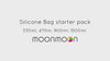 Moonmoon reusable silicone food bags, freezer bags reusable