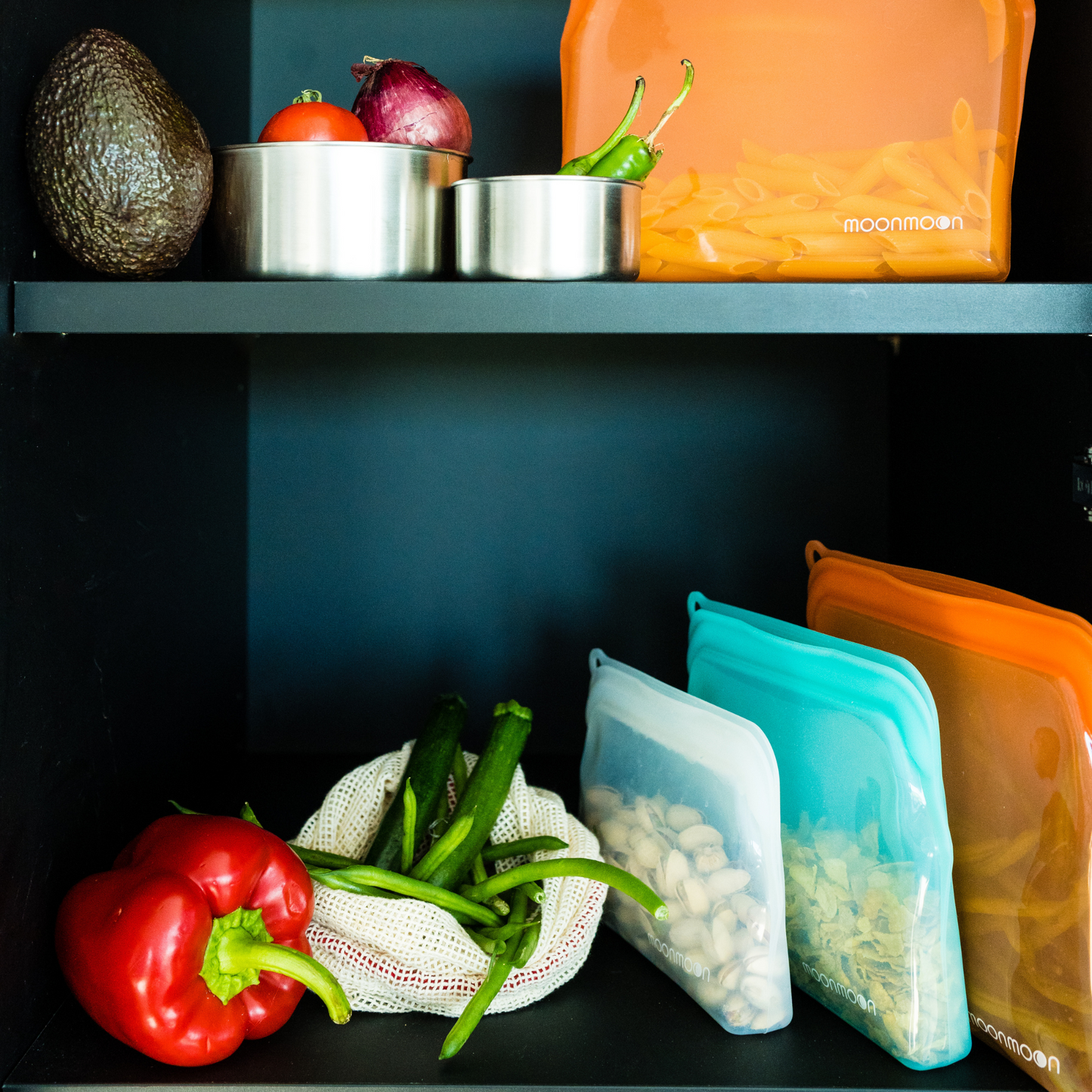 Moonmoon reusable food bag UK, freezer bag, silicone bag, stasher bags uk