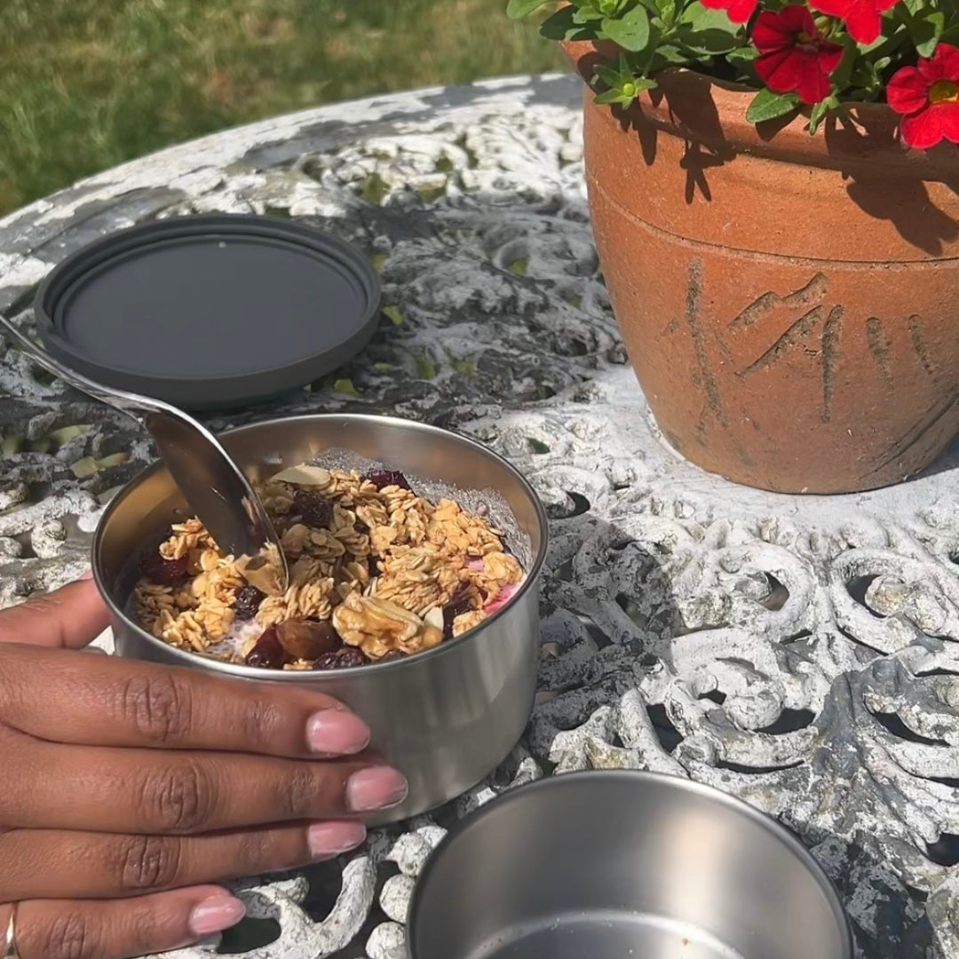 overnight chia pudding recipe, reusable snack pot