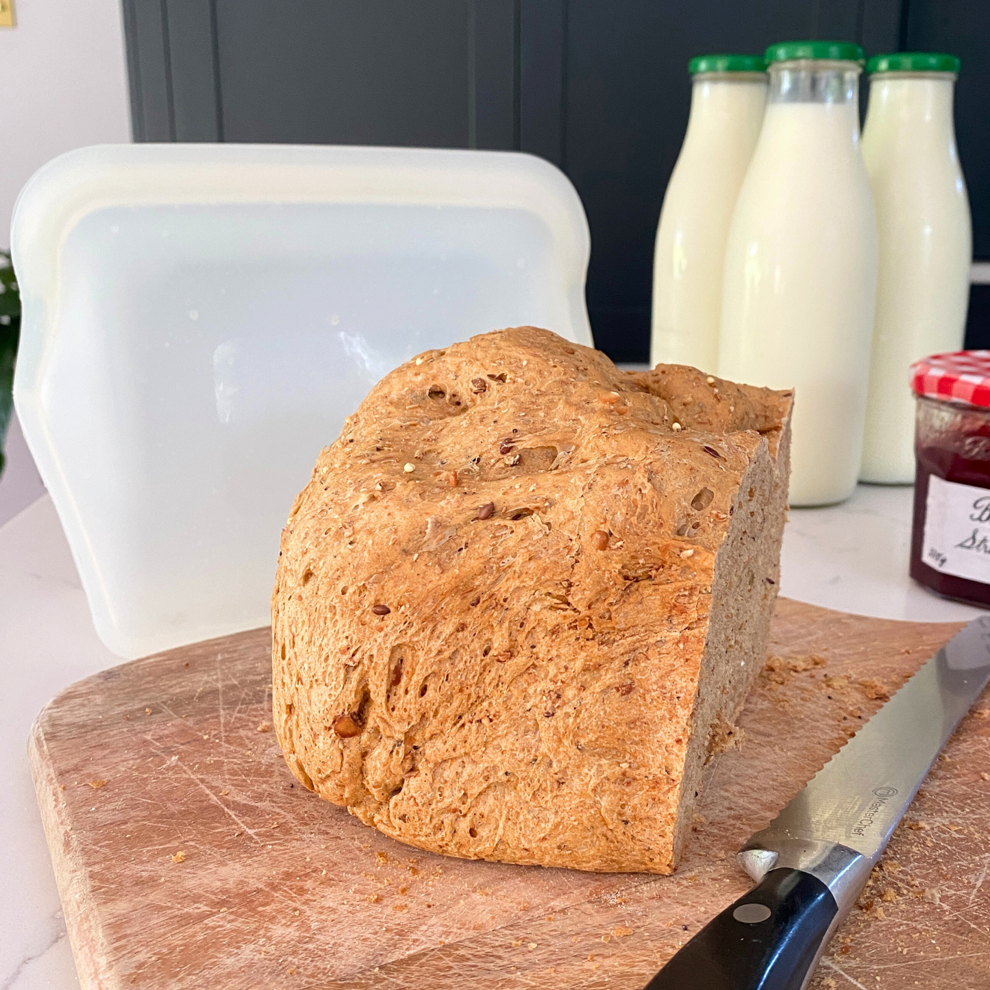 Reusable silicone food bag, food storage bags, homemade bread recipe bread machine