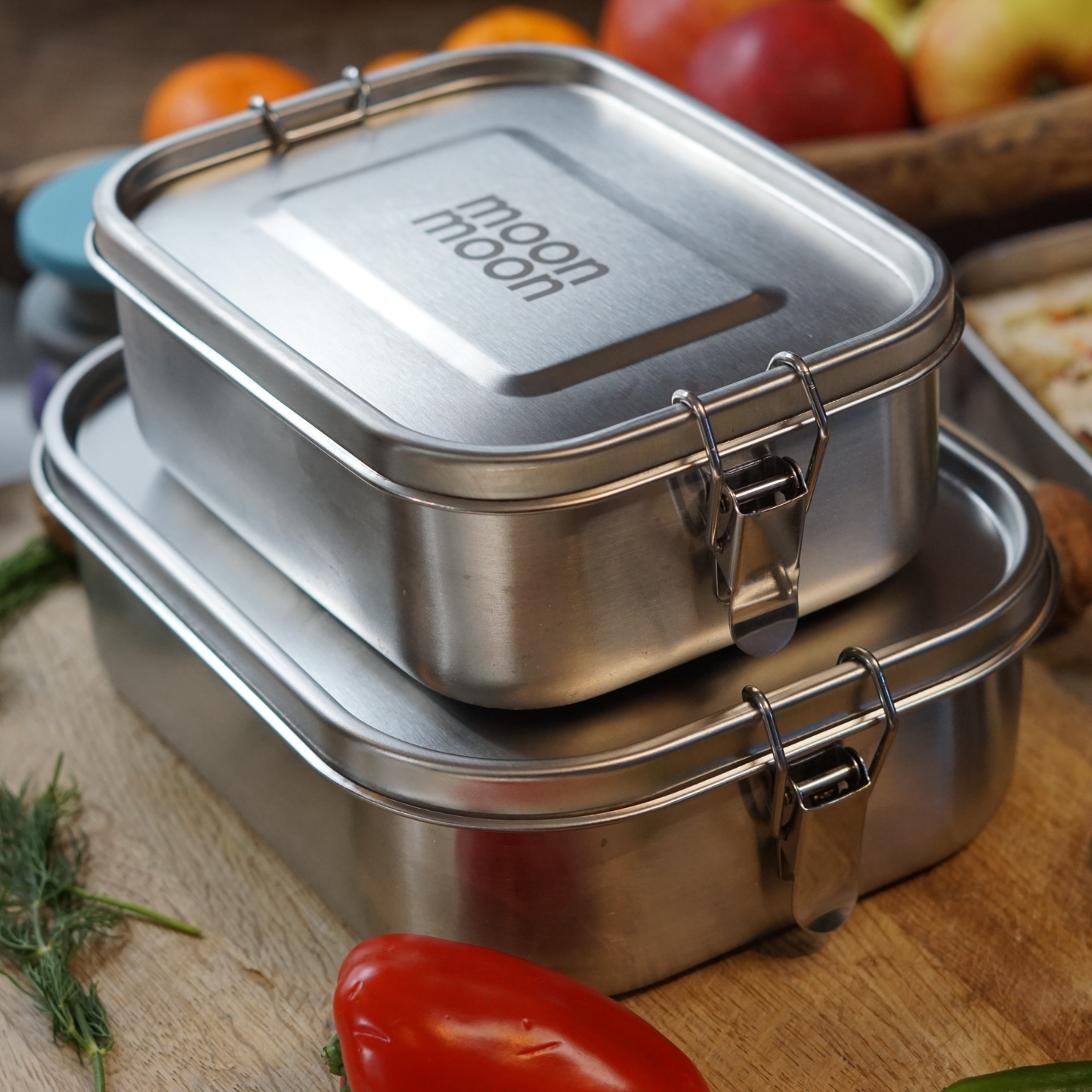 stainless steel lunch box, snack pots, packed lunch ideas