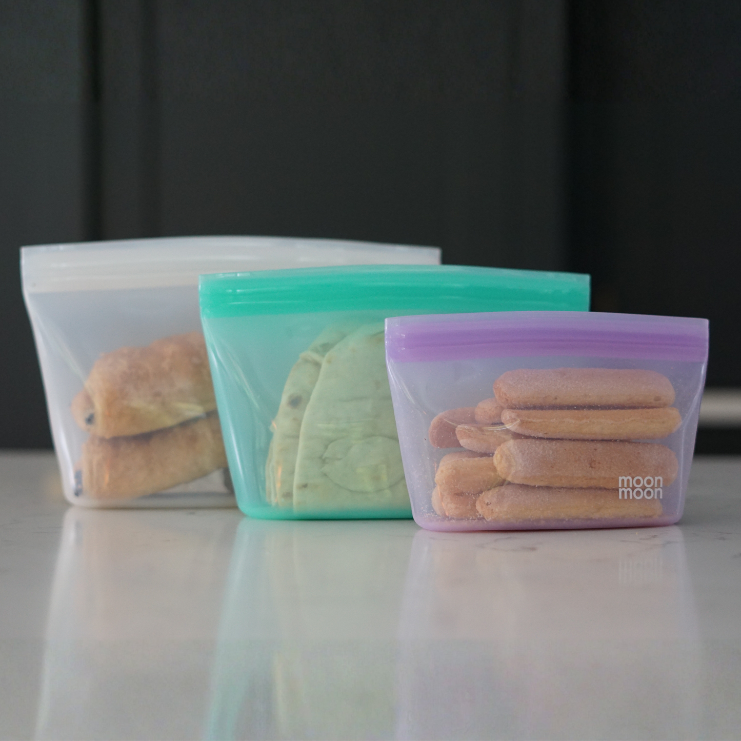 reusable silicone food bags, silicone food storage bags, reusable food storage bags, reusable freezer bags, reusable kitchen storage bags, silicone storage bags, leakproof food storage bags, non toxic food storage bags, reusable silicone bowl bags, stand up silicone food bags