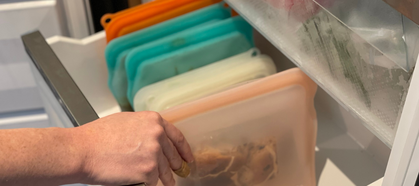Silicone storage bags, reusable silicone bag, silicone freezer bags, moonmoon