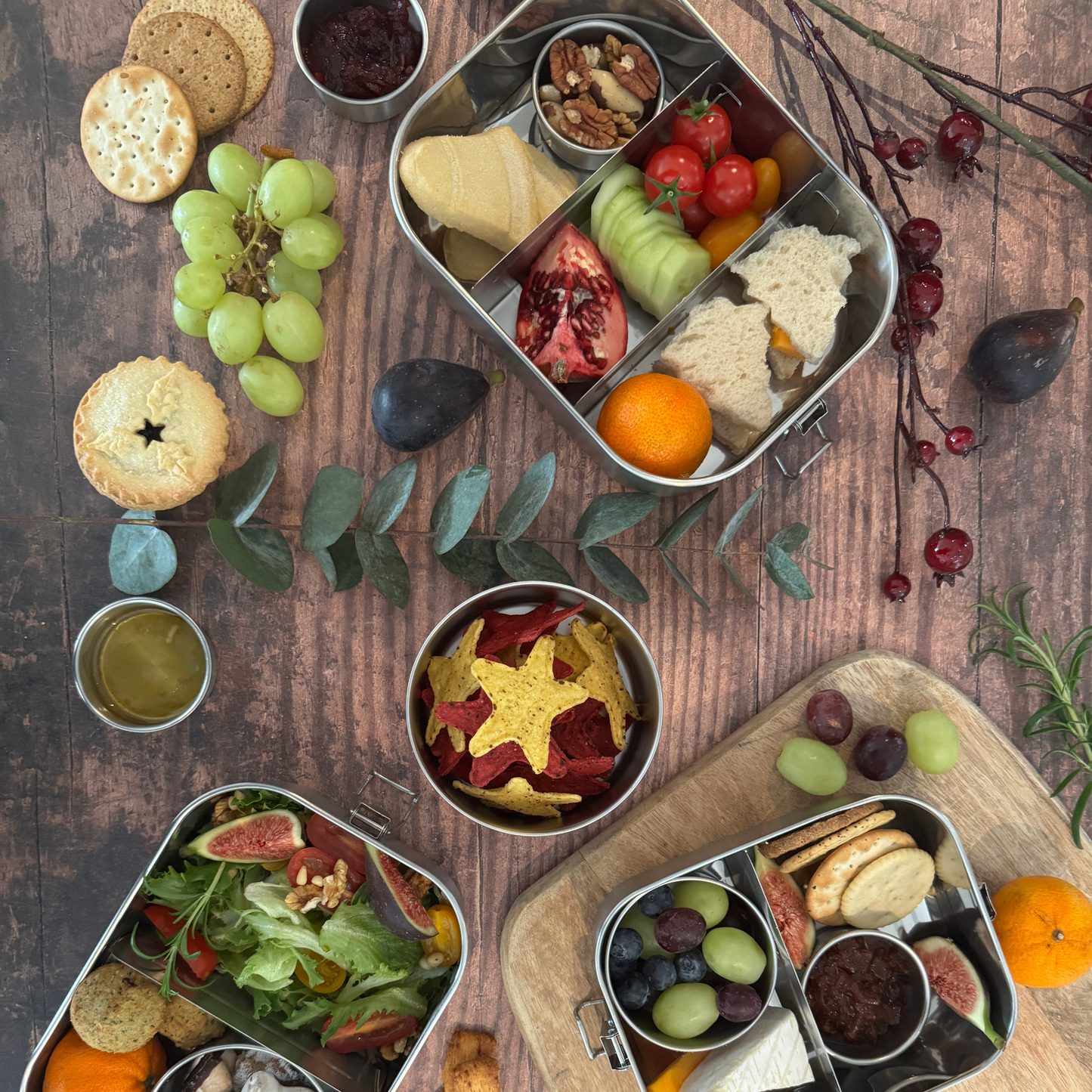 stainless steel lunch box, bento box, reusable silicone food bags, eco-friendly food storage, sustainable gift ideas