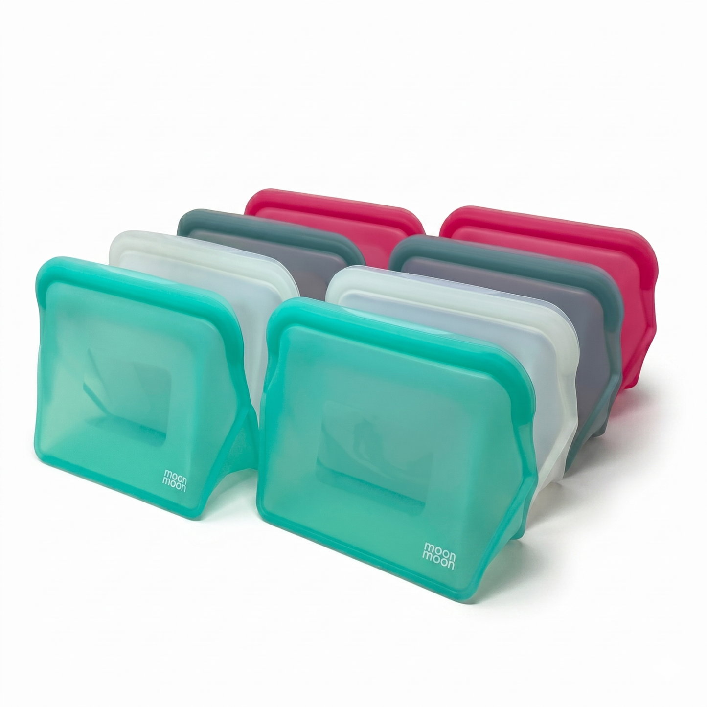 moonmoon large silicon food bags, moon moon food storage bags, stasher bags uk, oxo bags, reusable ziplock bags, plastic-free sandwich bags, silicone pouches, eco-friendly food bags
