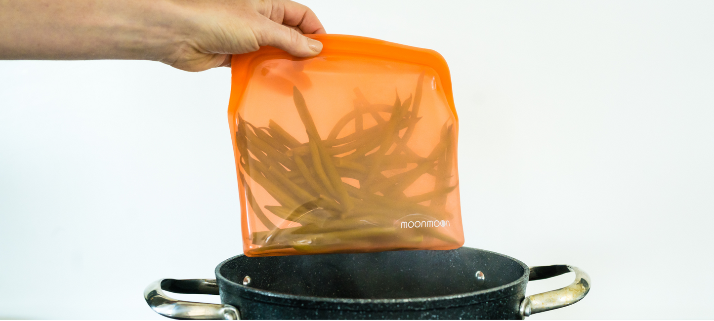 Moonmoon Silicone bags, reusable food bags, stainless steel lunch box