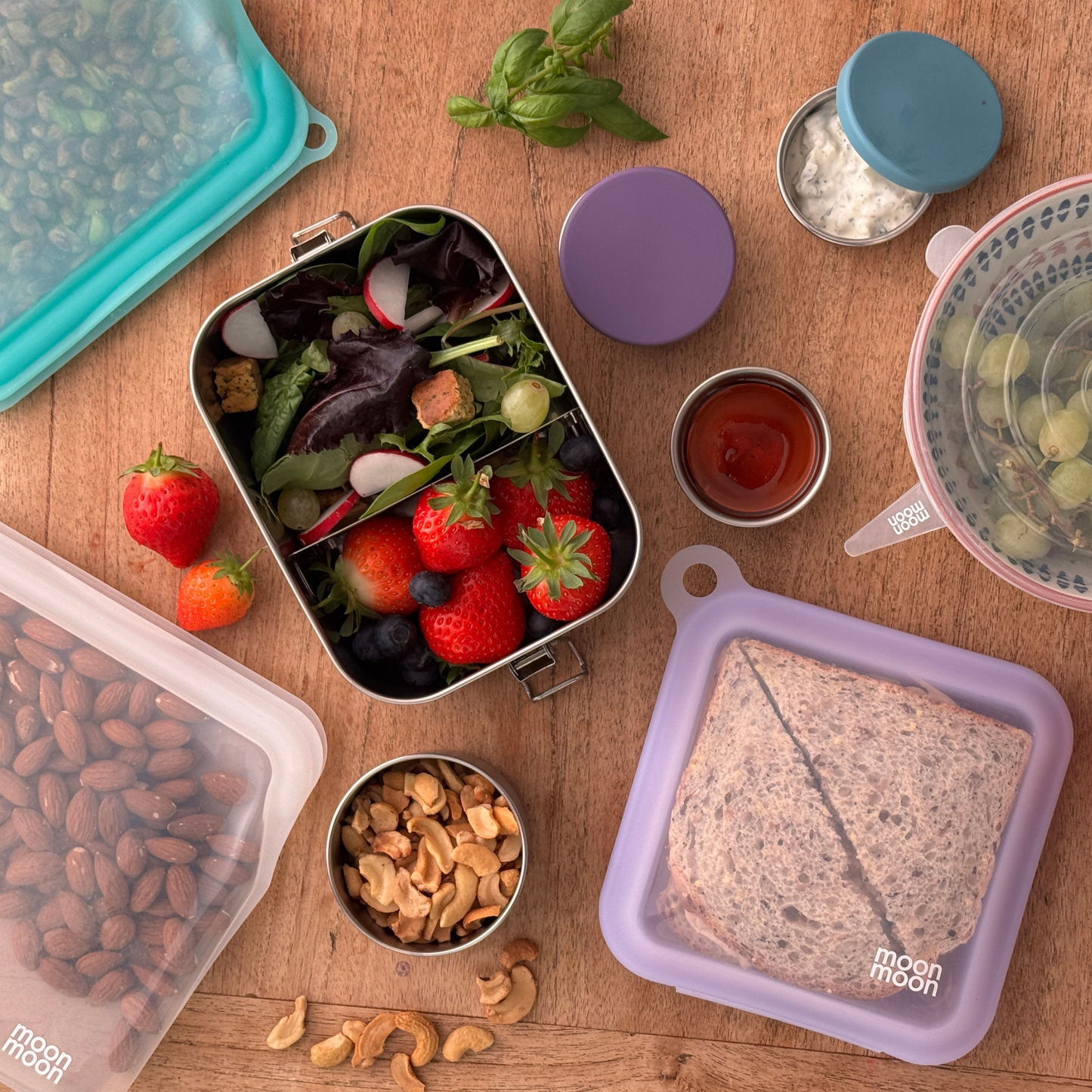 moonmoon reusables, plastic-free food storage, eco-friendly resusable food storage