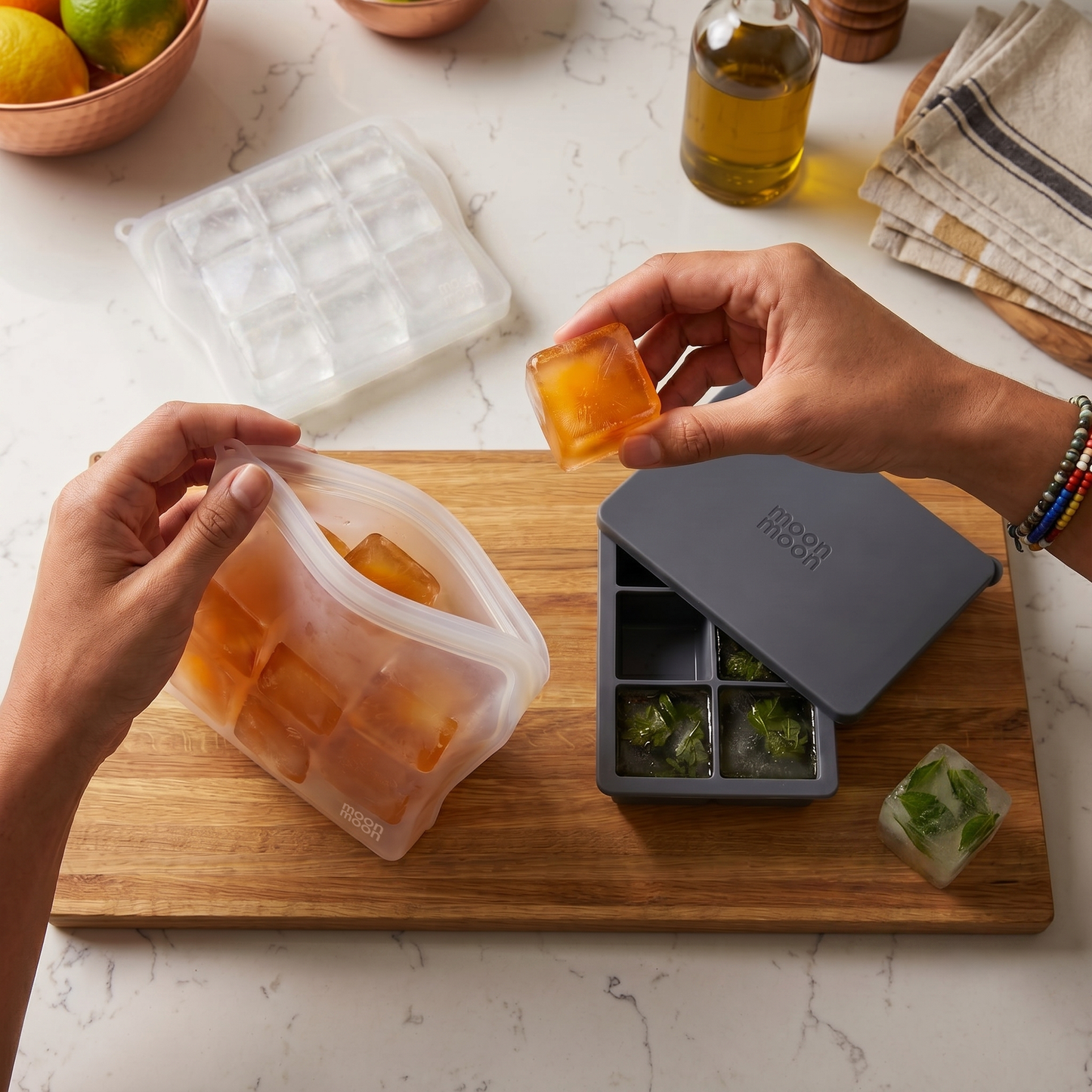 silicone ice cube tray with lid, giant ice cube tray, large ice cube mould, reusable silicone food storage bags, silicone freezer bags, reusable freezer storage bags, meal prep freezer containers, silicone food storage pouch, freezer organisation solutions, food prep storage set, reusable kitchen storage bundle, freezer meal prep essentials, airtight silicone storage bags, leakproof silicone food bags, slow melting ice cube tray, cocktail ice cube mould, large ice cubes for drinks, stock freezing tray, sauc