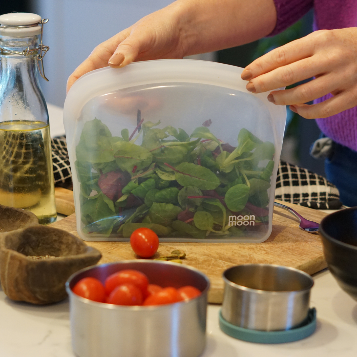 moonmoon stainless steel lunch box, silicon food bags, metal bento box uk, reusable freezer bags, eco friendly food storage