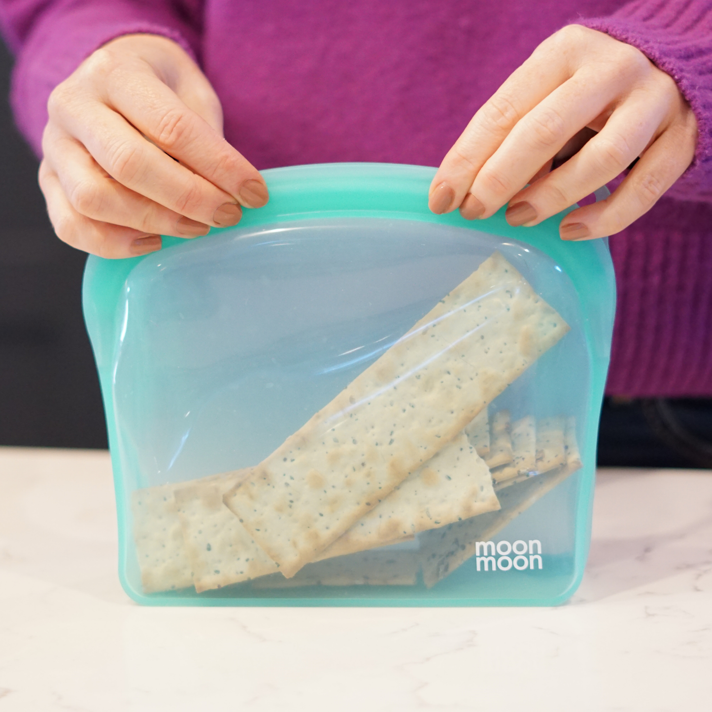 eco friendly freezer containers, non plastic storage containers, tin lunch box, reusable silicone food storage bags, plastic free bento box, silicone bags for food, moonmoon silicone bag, metal snack box, moon moon food, moon.moon, reusable freezer bags uk, silicone storage bags, freezer storage, stasher bags