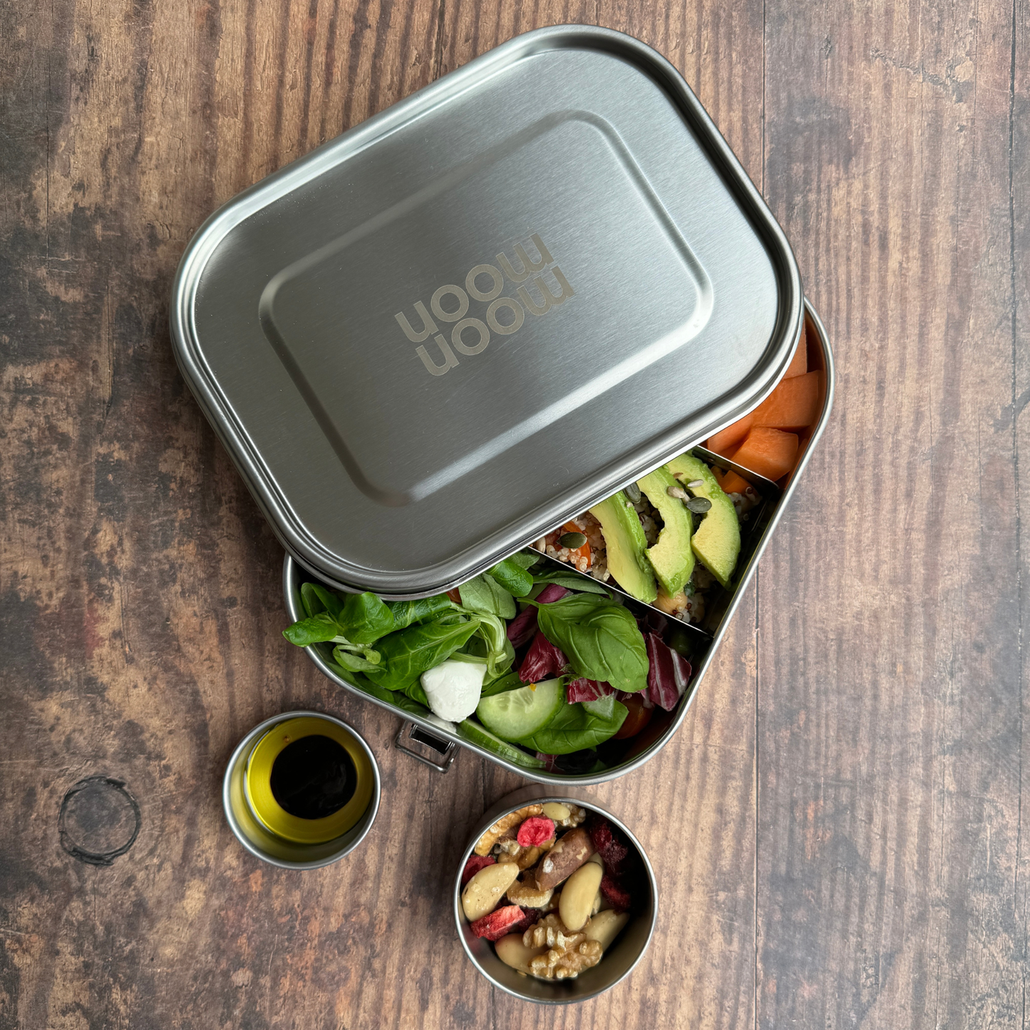 metal bento box, moon moon lunch box, stainless steel lunch box, stainless steel tupperware, stainless steel kids lunch box, metal food containers, moonmoon stainless steel bento box, 