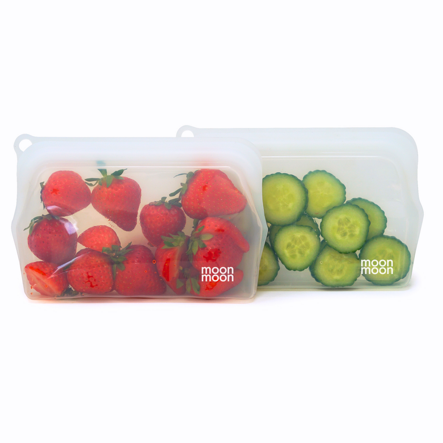 moonmoon silicone bag, reusable food bag, reusable freezer bag, silicone food bags, plastic-free food storage, stasher bags