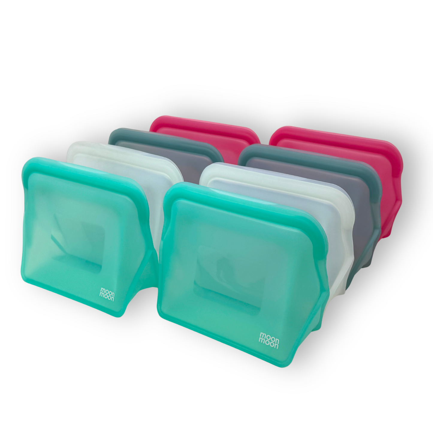 moonmoon large silicon food bags, moon moon food storage bags, stasher bags uk, oxo bags, reusable ziplock bags, plastic-free sandwich bags, silicone pouches, eco-friendly food bags