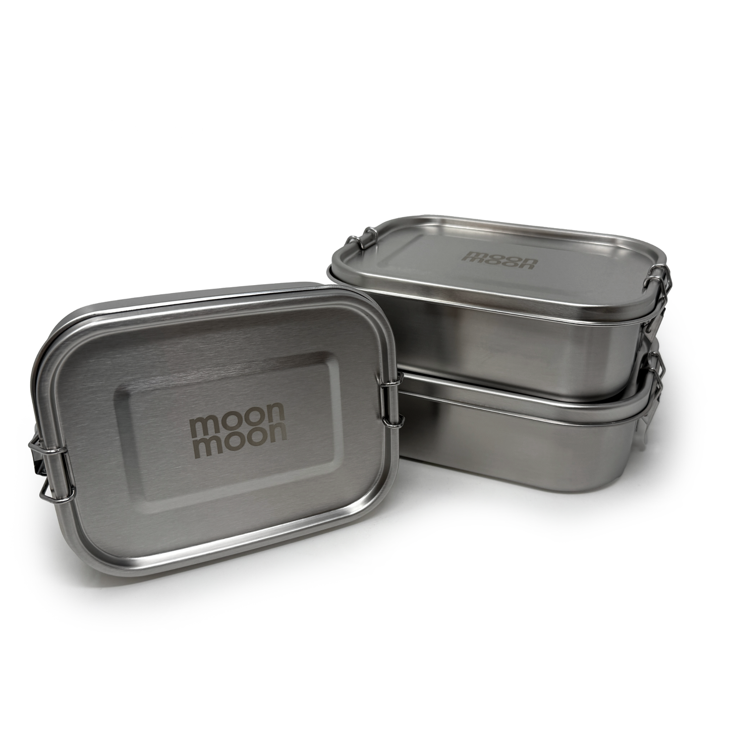 stainless steel lunchbox, stainless steel lunch box, metal lunch box, metal bento box, stainless steel bento box, eco-friendly lunchbox, plastic-free lunch box, moonmoon, moon moon