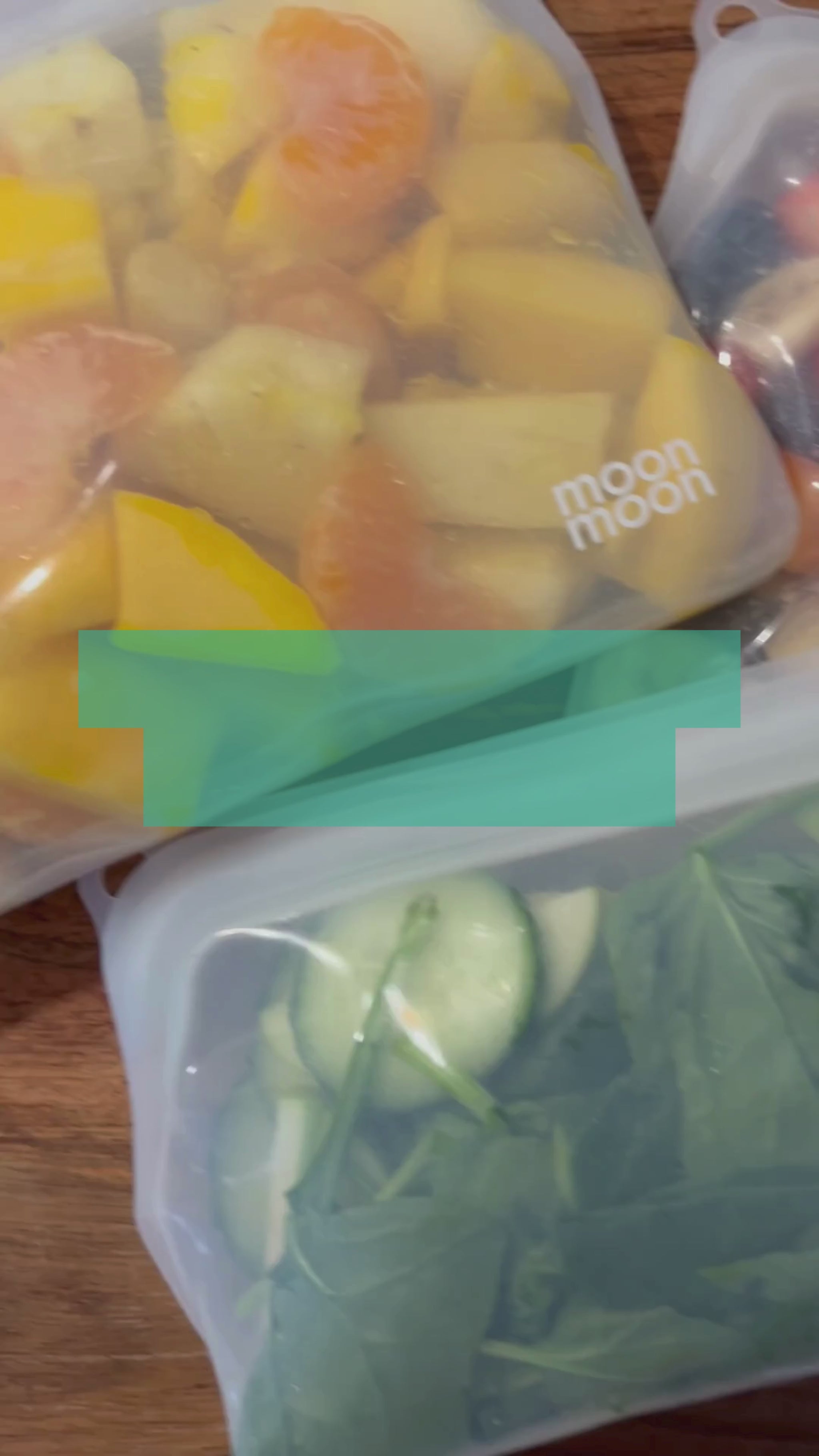 Moonmoon reusable silicone bags clear, silicon freezer bags, washable food bags, eco friendly food storage, plastic-free food storage