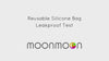 Moonmoon Reusable Silicone Food bags, Leakproof snack bags, sandwich bags