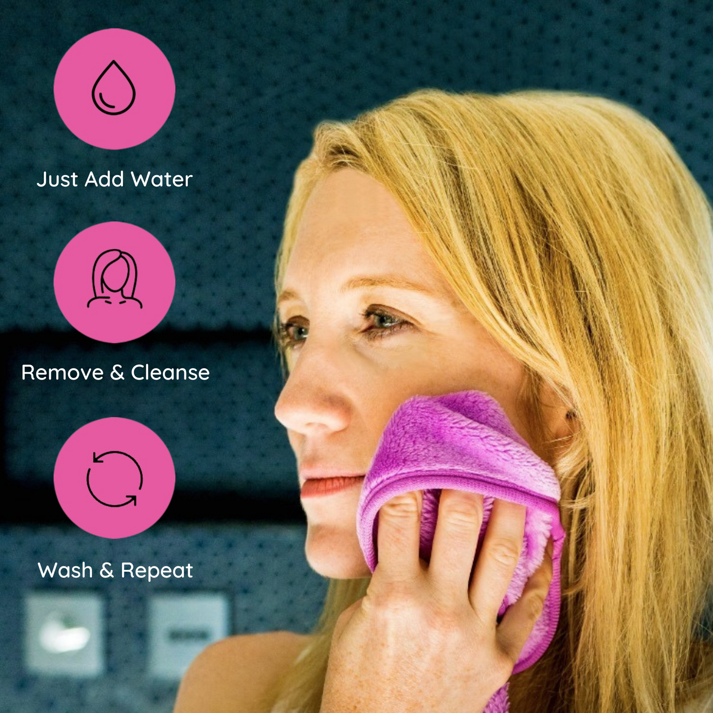 Simply Gone, makeup remover cloths reusable,  makeup remover flannel, microfibre face cloth makeup remover 