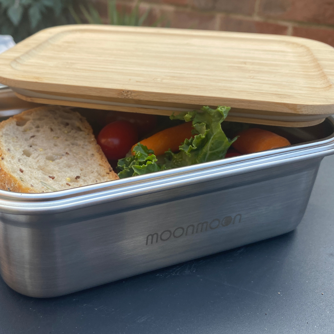Load image into Gallery viewer, metal lunch box uk Moonmoon lunch box stainless steel lunch containers bamboo lunch box uk , stainless steel lunch box, metal food containers, moonmoon, moonmoon uk
