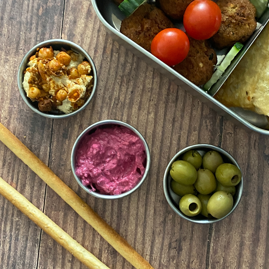 Stainless Steel Mini pots for dressings, dips, sauces. Moonmoon UK