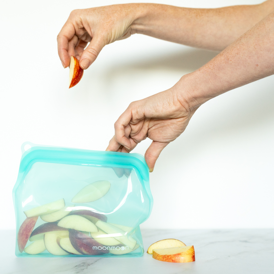 Silicone Freezer Bag Starter Kit With Clear XL Bags Moonmoon