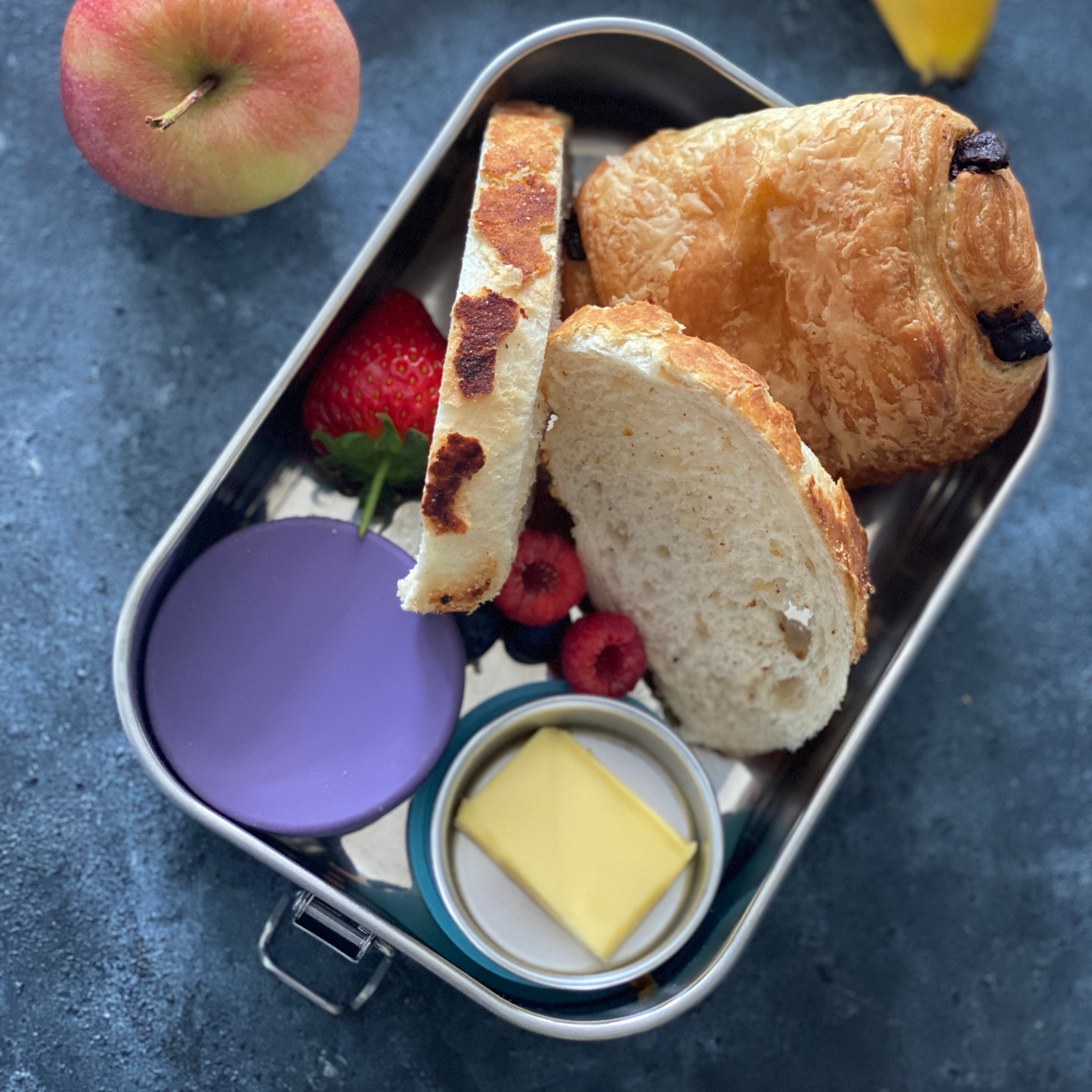 Stainless steel lunch box and dressing pot UK, Moonmoon camping products