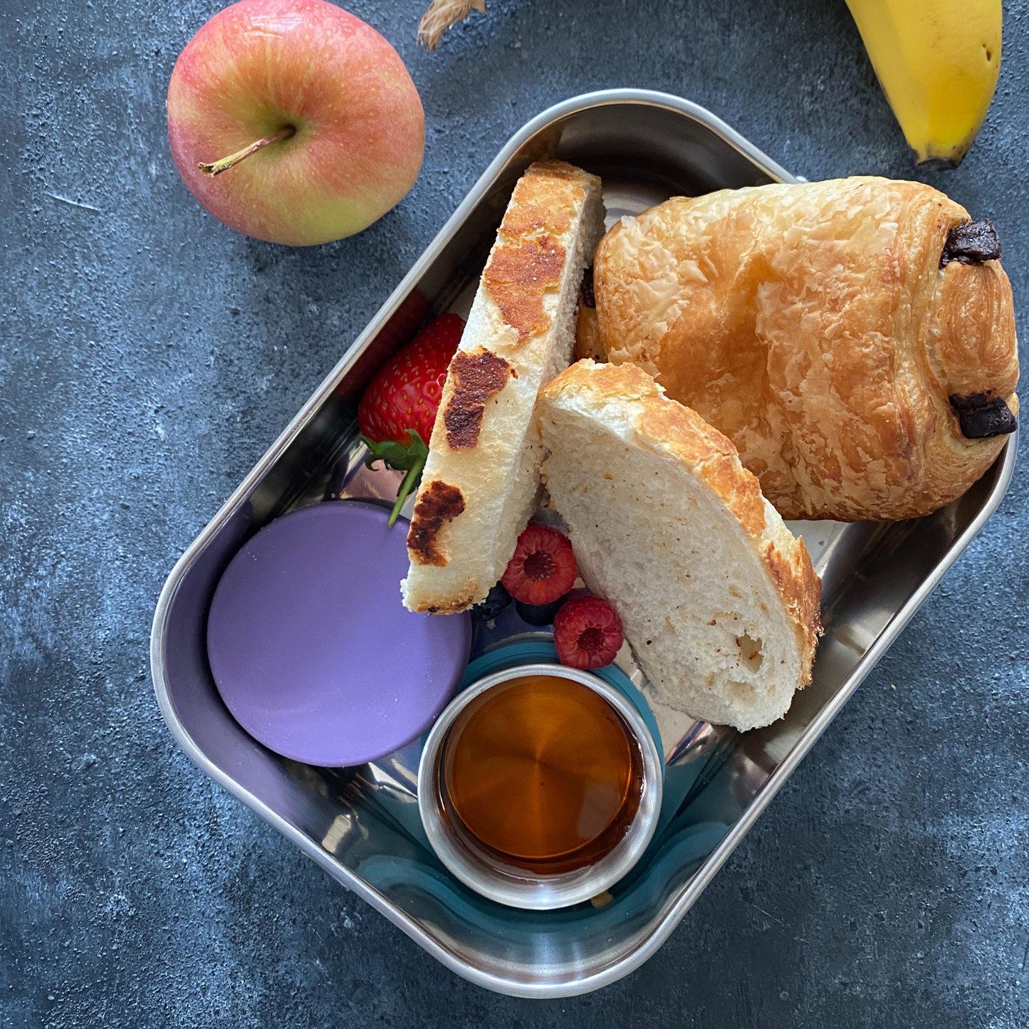 metal lunch box, stainless steel lunch box, stainless steel bento box, moonmoon, moonmoon uk, lunch box metal, dressing pots, small sauce pot with lid, sauce pot salad dressing pots, 